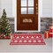 Non Slip Door Mat Decorative Outdoor Indoor Entrance Floor Mat Christmas Doormat Xmas Holiday Boho Style Christmas Tree and Snowflake Welcome Mat for Home Decoration